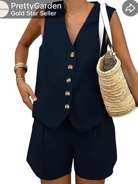 PrettyGarden shorts/vest set. Size xS